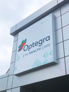 Optegra signage by Widd Signs