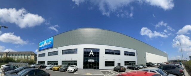 Astonish manufacturing facility in Bradford. Signage by Widd Signs